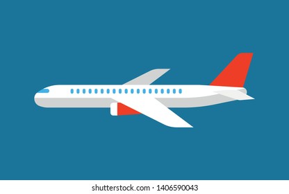 Aircraft vector flat illustrations. Modern airplane. Emblem for airlines banners