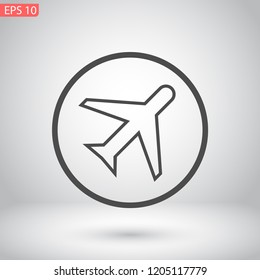 aircraft vector icon 10 eps