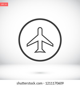 aircraft vector icon 10 eps