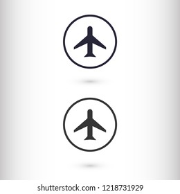 aircraft vector icon 10 eps