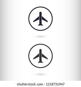 aircraft vector icon 10 eps