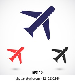 aircraft vector icon 10 eps