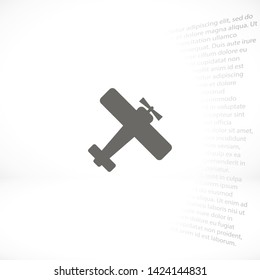 aircraft vector icon 10 eps , Lorem ipsum Flat design
