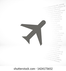 aircraft vector icon 10 eps , Lorem ipsum Flat design