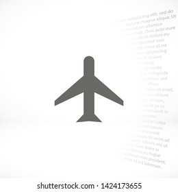 aircraft vector icon 10 eps , Lorem ipsum Flat design