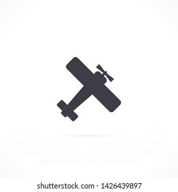 aircraft vector icon 10 eps , Lorem ipsum Flat design