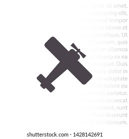 aircraft vector icon 10 eps , Lorem ipsum Flat design