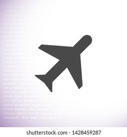 aircraft vector icon 10 eps , Lorem ipsum Flat design