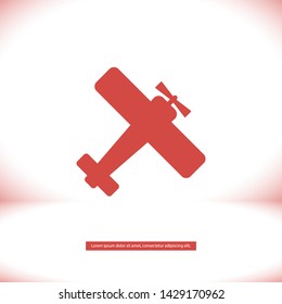 aircraft vector icon 10 eps , Lorem ipsum Flat design