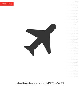aircraft vector icon 10 eps , Lorem ipsum Flat design