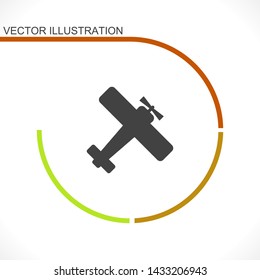 aircraft vector icon 10 eps , Lorem ipsum Flat design
