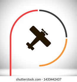 aircraft vector icon 10 eps , Lorem ipsum Flat design