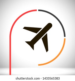 aircraft vector icon 10 eps , Lorem ipsum Flat design