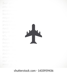 aircraft vector icon 10 eps , Lorem ipsum Flat design