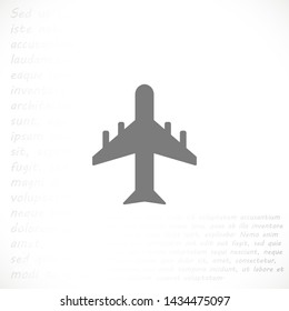 aircraft vector icon 10 eps , Lorem ipsum Flat design