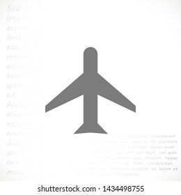 aircraft vector icon 10 eps , Lorem ipsum Flat design