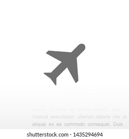 aircraft vector icon 10 eps , Lorem ipsum Flat design