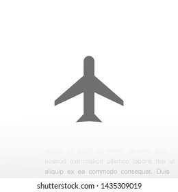 aircraft vector icon 10 eps , Lorem ipsum Flat design