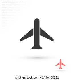 aircraft vector icon 10 eps , Lorem ipsum Flat design