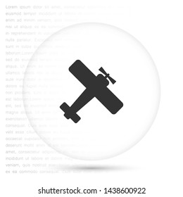 aircraft vector icon 10 eps , Lorem ipsum Flat design