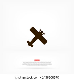 aircraft vector icon 10 eps , Lorem ipsum Flat design