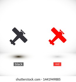 aircraft vector icon 10 eps , Lorem ipsum Flat design