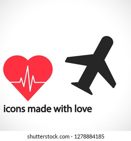 Aircraft  vector icon 