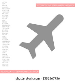 Aircraft Vector icon . Lorem Ipsum Illustration design