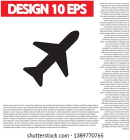 Aircraft Vector icon . Lorem Ipsum Illustration design