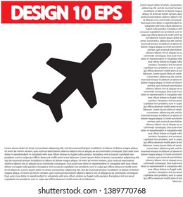 Aircraft Vector icon . Lorem Ipsum Illustration design