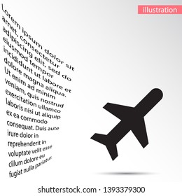 Aircraft Vector icon . Lorem Ipsum Illustration design