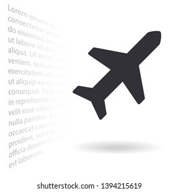 Aircraft Vector icon . Lorem Ipsum Illustration design