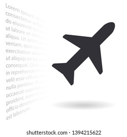 Aircraft Vector icon . Lorem Ipsum Illustration design