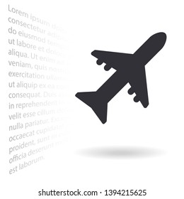 Aircraft Vector icon . Lorem Ipsum Illustration design