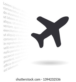 Aircraft Vector icon . Lorem Ipsum Illustration design