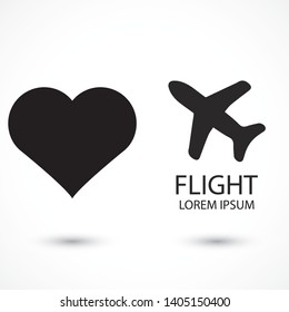 Aircraft Vector icon . Lorem Ipsum Illustration design