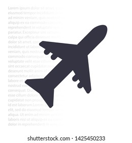 Aircraft Vector icon . Lorem Ipsum Illustration design