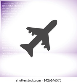 Aircraft Vector icon . Lorem Ipsum Illustration design