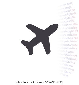 Aircraft Vector icon . Lorem Ipsum Illustration design