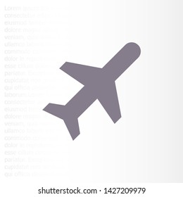 Aircraft Vector icon . Lorem Ipsum Illustration design
