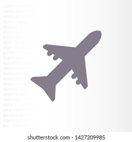 Aircraft Vector icon . Lorem Ipsum Illustration design