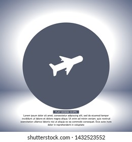 Aircraft Vector icon . Lorem Ipsum Illustration design