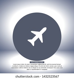 Aircraft Vector icon . Lorem Ipsum Illustration design