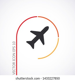 Aircraft Vector icon . Lorem Ipsum Illustration design