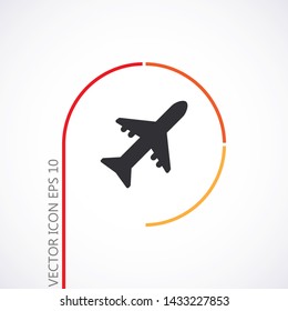 Aircraft Vector icon . Lorem Ipsum Illustration design
