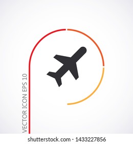 Aircraft Vector icon . Lorem Ipsum Illustration design