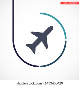 Aircraft Vector icon . Lorem Ipsum Illustration design