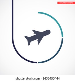 Aircraft Vector icon . Lorem Ipsum Illustration design