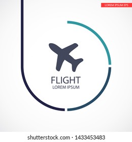 Aircraft Vector icon . Lorem Ipsum Illustration design
