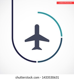 Aircraft Vector icon . Lorem Ipsum Illustration design